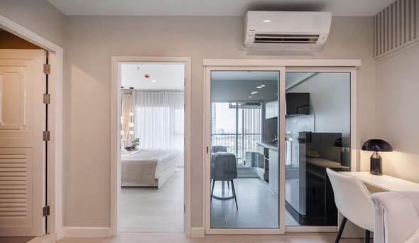 bedroom and room interior of Aspire Sathorn – Tha Phra