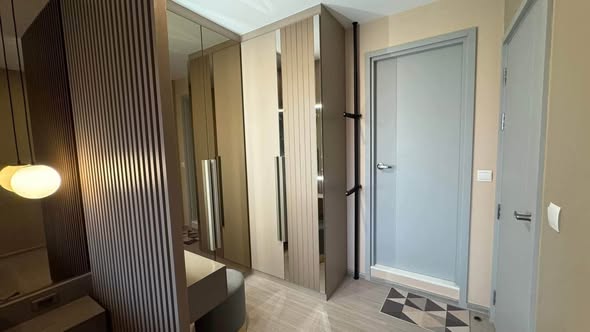 room interior and bathroom of Aspire Sukhumvit-On Nut