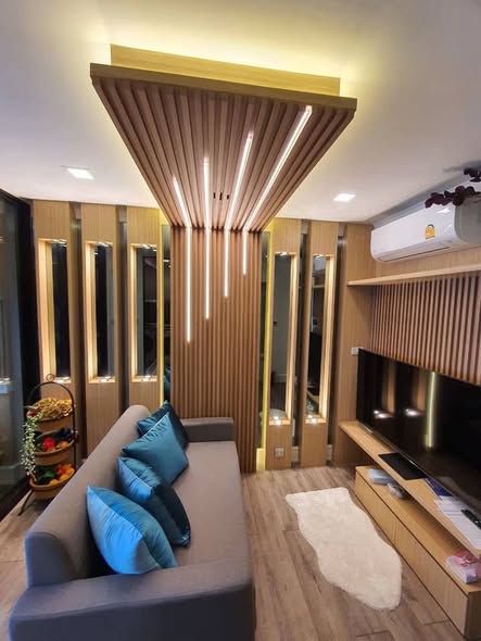 bedroom of Atmoz รัชดา-ห้วยขวาง คอนโด