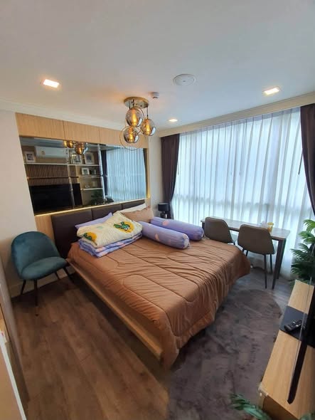 bedroom of Atmoz รัชดา-ห้วยขวาง คอนโด