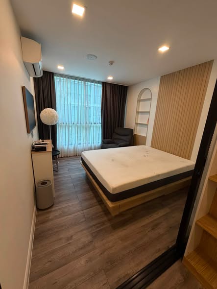 bedroom of Atmoz รัชดา-ห้วยขวาง คอนโด