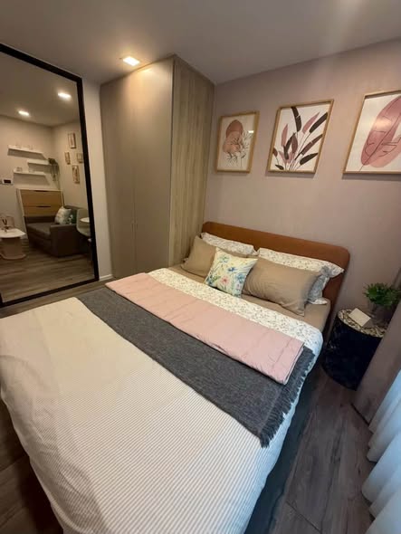 bedroom of Atmoz รัชดา-ห้วยขวาง คอนโด