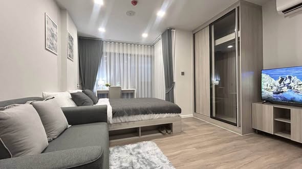 bedroom and living room of Atmoz Flow Minburi