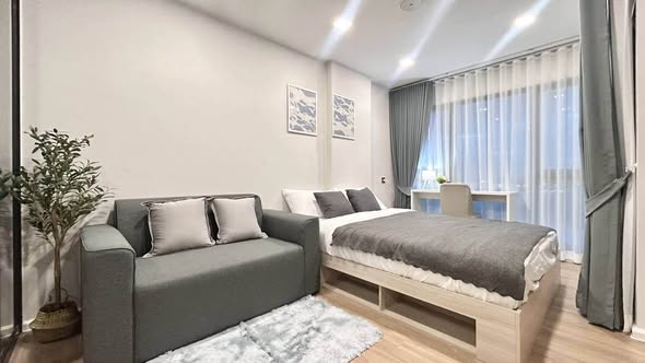 bedroom and living room of Atmoz Flow Minburi