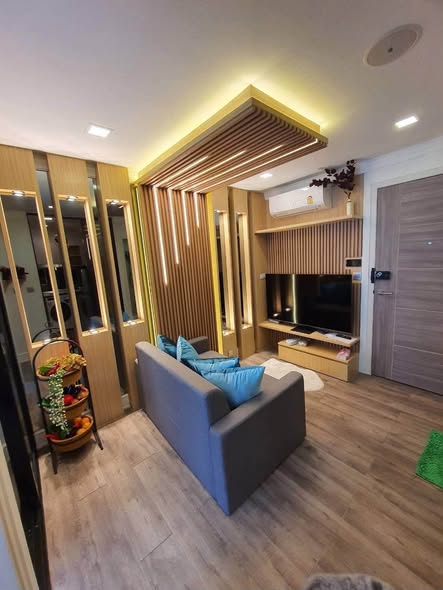 living room of Atmoz รัชดา-ห้วยขวาง คอนโด