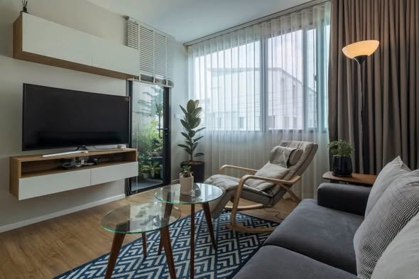 bedroom and living room of Baan Klang Mueang Rama 9-Krungthep Kritha