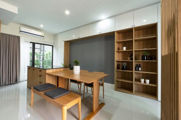 living room and room interior of Baan Klang Mueang Rama 9-Krungthep Kritha