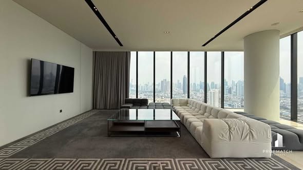 living room of Banyan Tree Residences Riverside Bangkok บันยัน ทรี เรสซิเดนซ์ ริเวอร์ไซด์ กรุงเทพ