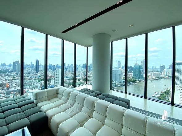 living room of Banyan Tree Residences Riverside Bangkok บันยัน ทรี เรสซิเดนซ์ ริเวอร์ไซด์ กรุงเทพ
