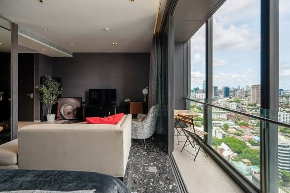 bedroom and living room of BEATNIQ