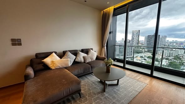 bedroom and living room of BEATNIQ