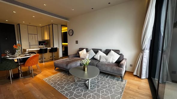 bedroom and living room of BEATNIQ