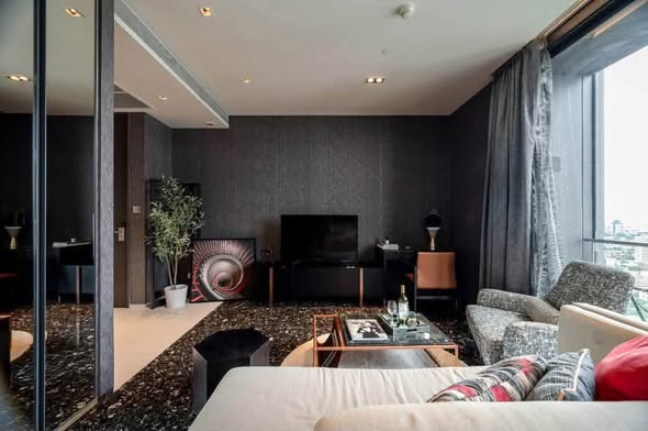 bedroom and living room of BEATNIQ