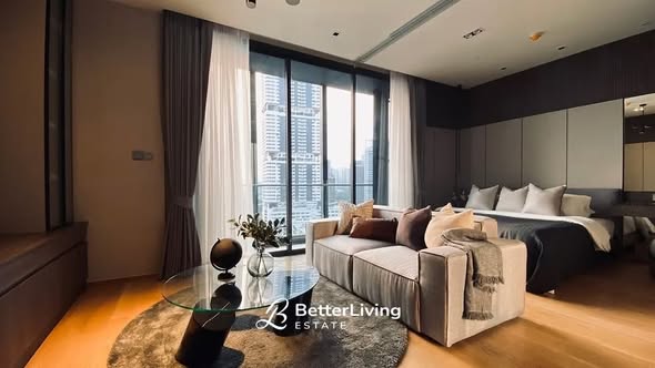 bedroom and living room of BEATNIQ