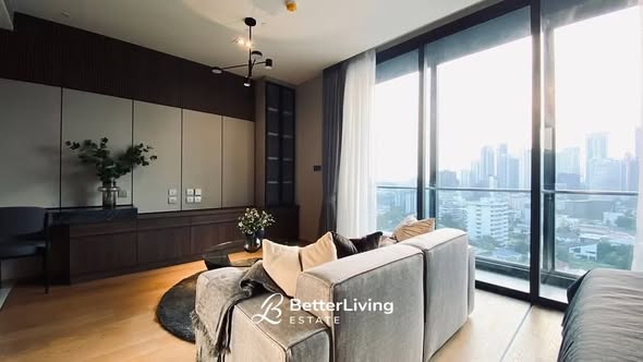 living room and bedroom of BEATNIQ