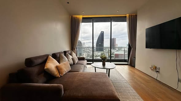 living room and bedroom of BEATNIQ