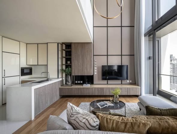 living room and kitchen of BEATNIQ