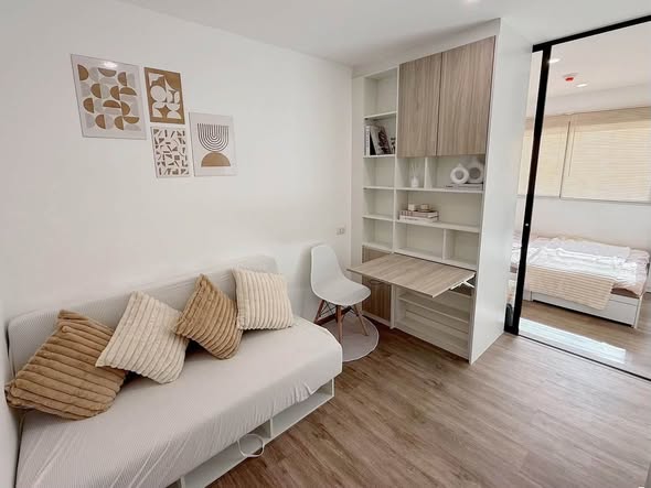 bedroom and living room and room interior of เสนาคิทท์ สำโรง อินเตอร์เชนจ์ (สำนักงานขาย)