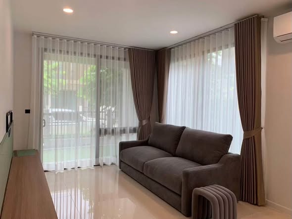living room and bedroom and room interior of Burasiri Krungthep Kreetha