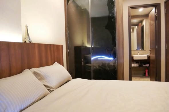 bedroom of C Ekkamai Condominium