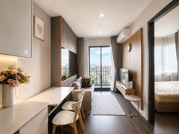 bedroom of C Ekkamai Condominium