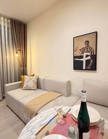 living room and bedroom of CEIL By Sansiri