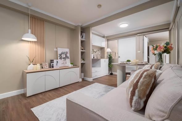 bedroom and living room of CENTURY PARK CONDO