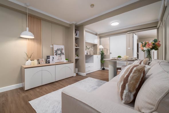 living room and bedroom of CENTURY PARK CONDO