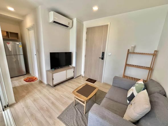 living room and bedroom of CHAMBERS On Nut Station, Sukhumvit Soi 81