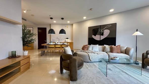 bedroom and living room of Chatrium Riverside Condominium