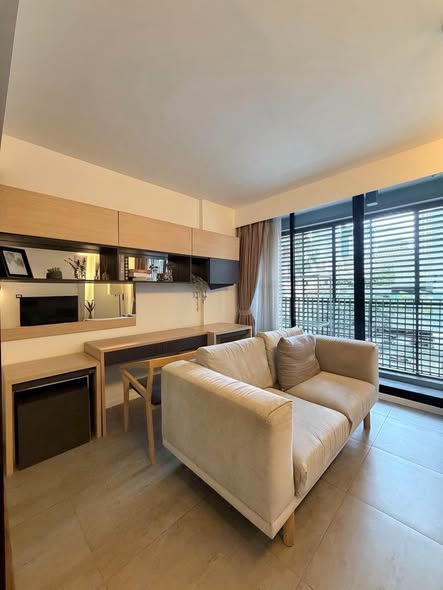living room and bedroom of Circle S Sukhumvit 12 เซอเคิล เอส สุขุมวิท 12