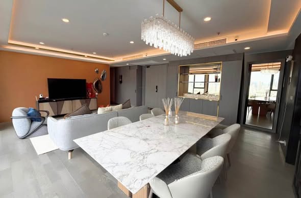 living room and room interior and kitchen of Coco Parc