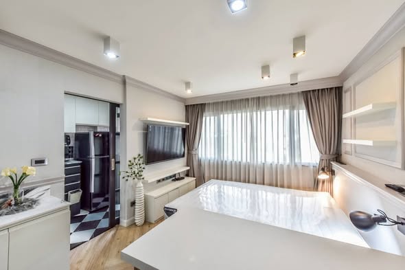 bedroom of Condo One Sathon