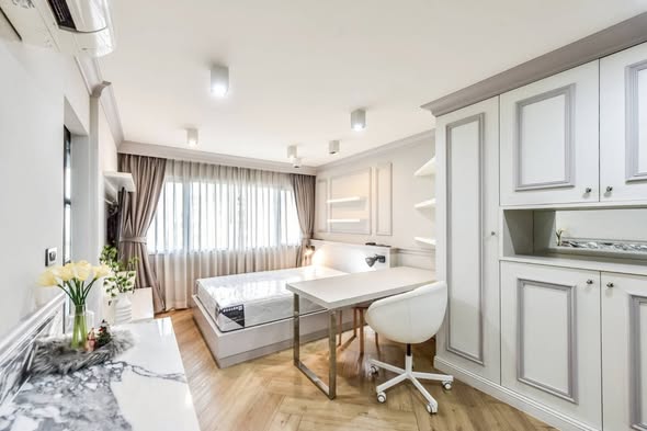 bedroom of Condo One Sathon