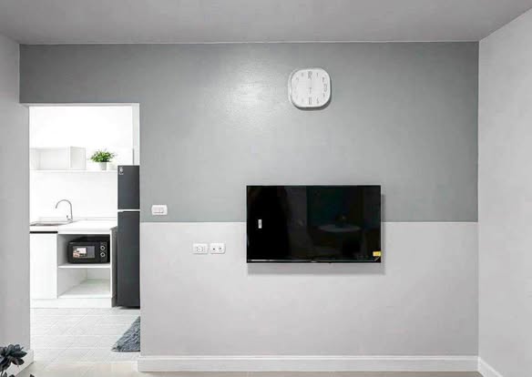 living room of Condo The Cache Rama 3 – Samrong