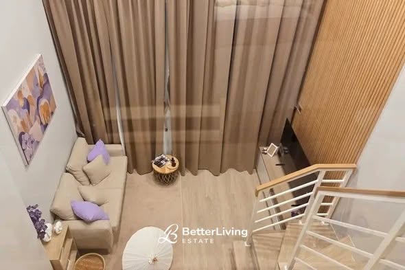 living room and bedroom of Culture Chula คัลเจอร์ จุฬา