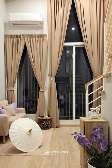 living room and bedroom of Culture Chula คัลเจอร์ จุฬา
