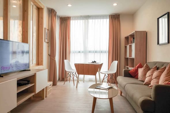 living room and bedroom of D25 Condominium Thonglor
