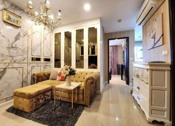 bedroom and living room of Diamond Condominium, Ratchadaphisek