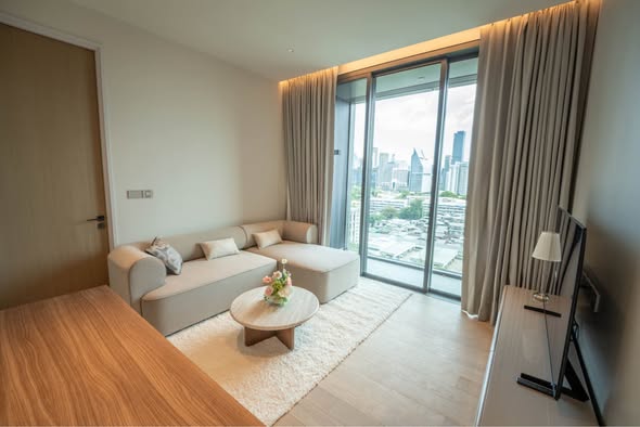 bedroom and living room of EI8HTEEN SEVEN