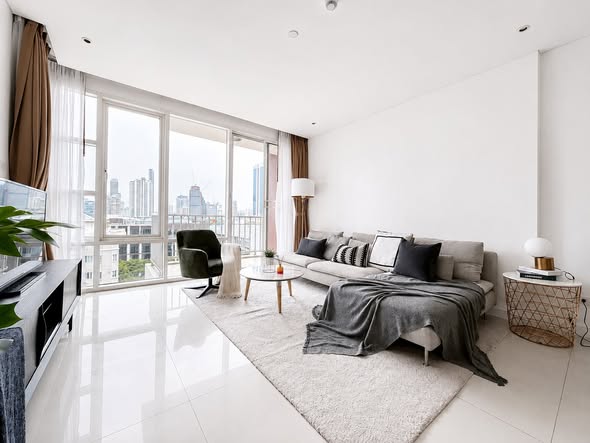 bedroom and living room of Fullerton Sukhumvit
