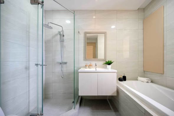 room interior and bathroom of Hampton Thonglor 10 แฮมป์ตัน ทองหล่อ 10