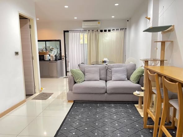 bedroom and living room of Haus Niche แจ้งวัฒนะ