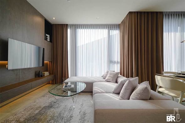 living room and bedroom and bathroom of HYDE Heritage Thonglor, Sukhumvit 59 main road