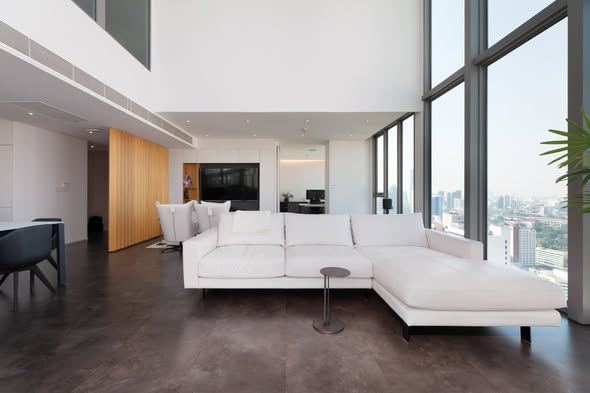 living room and bedroom and room interior of HYDE Sukhumvit 11