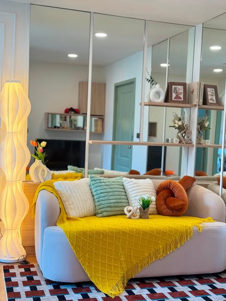 living room and bedroom and room interior of iCondo Sukhumvit 105