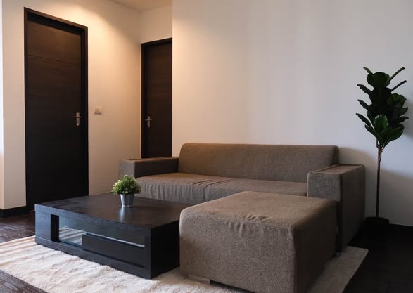 living room and room interior of Ideo Q Phaya Thai
