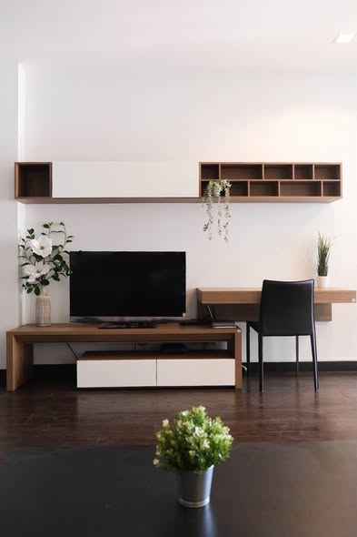 living room and room interior of Ideo Q Phaya Thai
