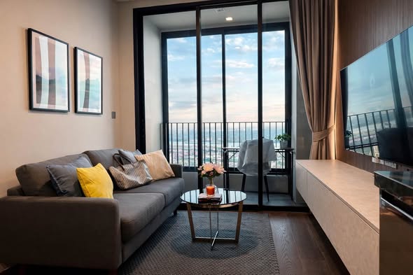 living room of Ideo Q Sukhumvit 36