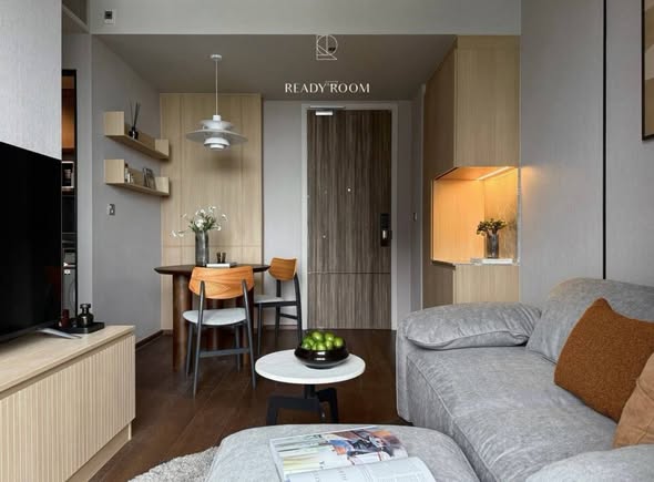 living room and bedroom of Ideo Q Sukhumvit 36